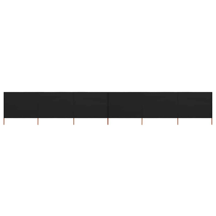 Pare-brise Vidaxl 6 panneaux 800x120 cm Tissu noir