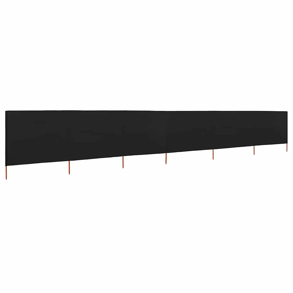 Pare-brise Vidaxl 6 panneaux 800x120 cm Tissu noir
