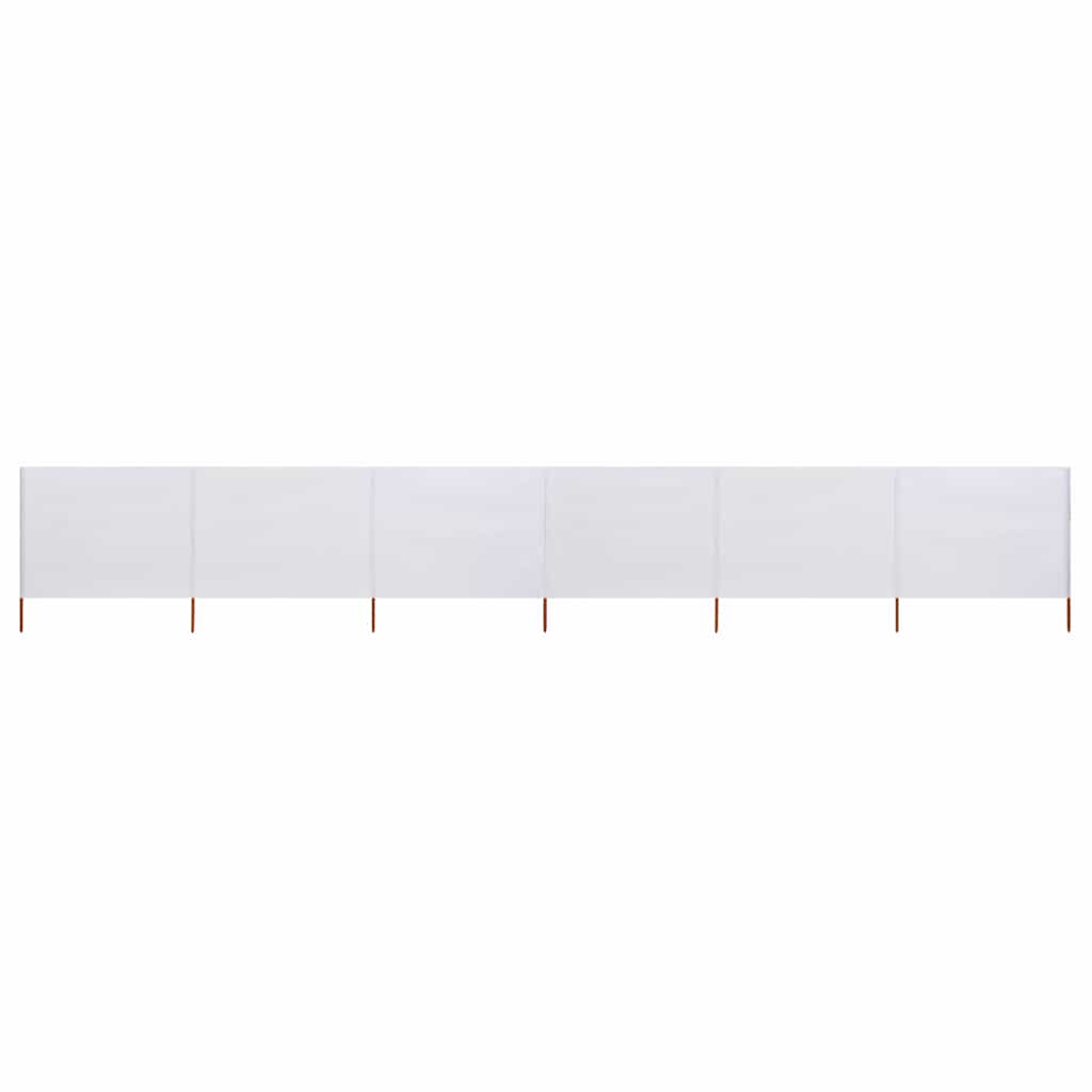 Pare-brise Vidaxl 6 panneaux 800x160 cm Sable de tissu blanc