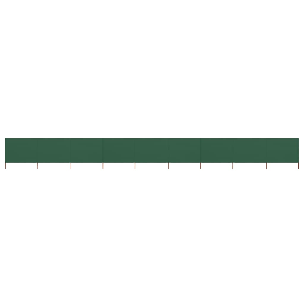 Pare-brise Vidaxl 9 panneaux 1200x80 cm Tissu vert
