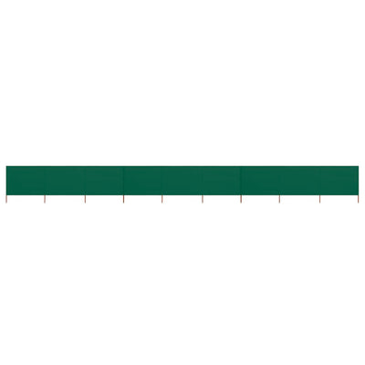 Pare-brise Vidaxl 9 panneaux 1200x80 cm Tissu vert