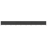 Pare-brise Vidaxl 9 panneaux 1200x80 cm Tissu anthracite - afbeelding 1