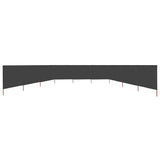 Pare-brise Vidaxl 9 panneaux 1200x80 cm Tissu anthracite - afbeelding 3