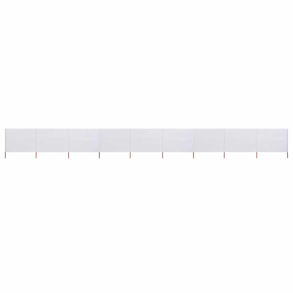 Pare-brise Vidaxl 9 panneaux 1200x120 cm Sable de tissu blanc