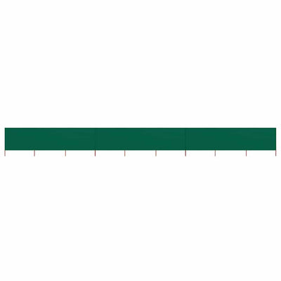 Pare-brise Vidaxl 9 panneaux 1200x120 cm Tissu vert
