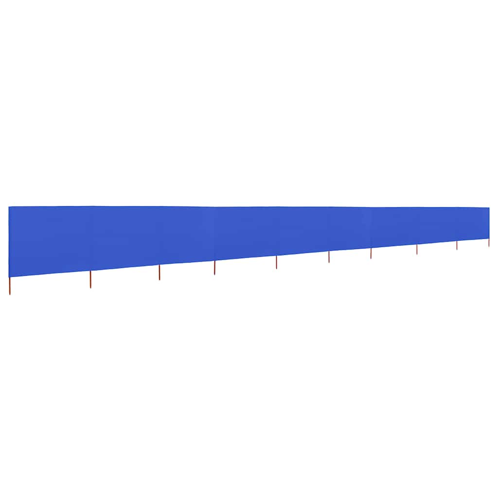 Pare-brise vidaxl 9 panneaux 1200x120 cm tissu azure bleu