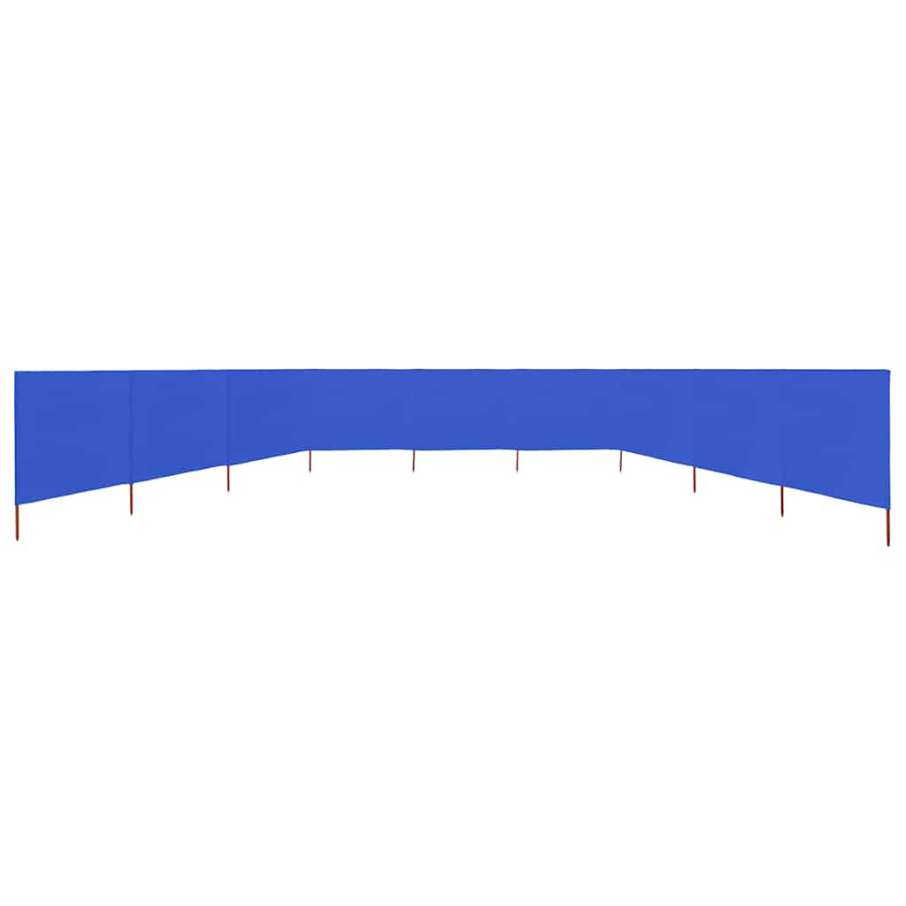 Pare-brise vidaxl 9 panneaux 1200x120 cm tissu azure bleu