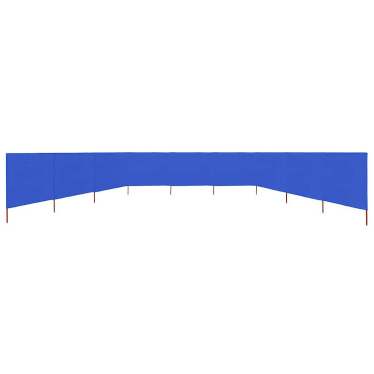 Pare-brise vidaxl 9 panneaux 1200x120 cm tissu azure bleu