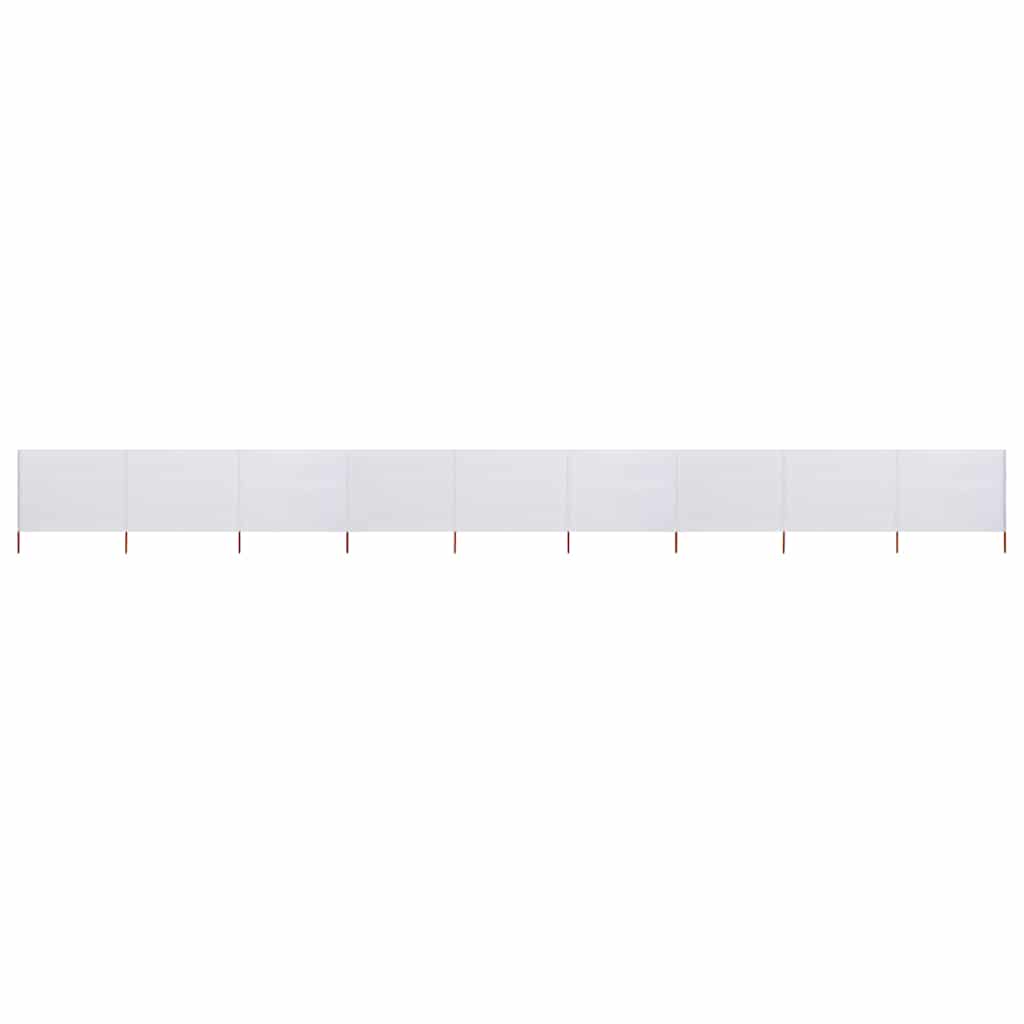 Pare-brise Vidaxl 9 panneaux 1200x160 cm Sable de tissu blanc