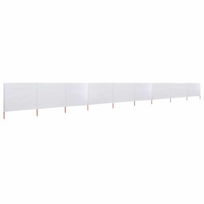 Pare-brise Vidaxl 9 panneaux 1200x160 cm Sable de tissu blanc