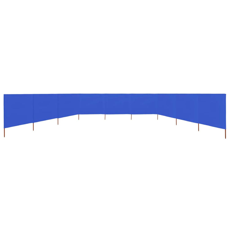 Pare-brise Vidaxl 9 panneaux 1200x160 cm tissu azure bleu