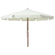 Parasol vidaxl avec poteau en bois 330 cm sableux blanc