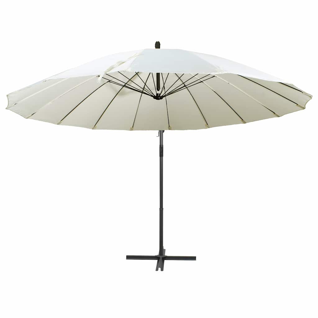 Vidaxl Parasol flottant avec un poteau en aluminium 3 m blanc