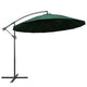 Vidaxl parasol flottant avec mât en aluminium 3 m vert
