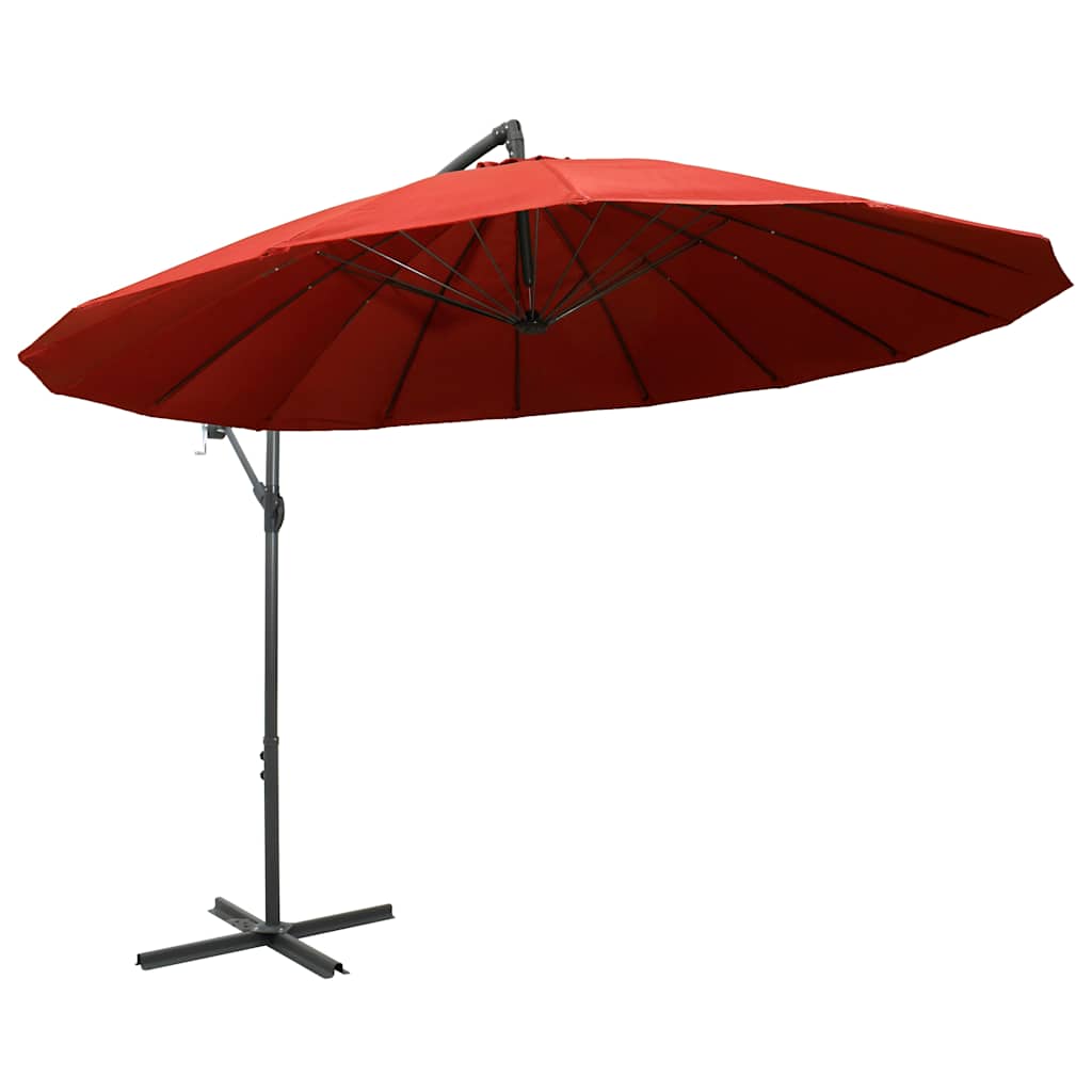 Vidaxl parasol flottant avec mât en aluminium 3 m terre cuite
