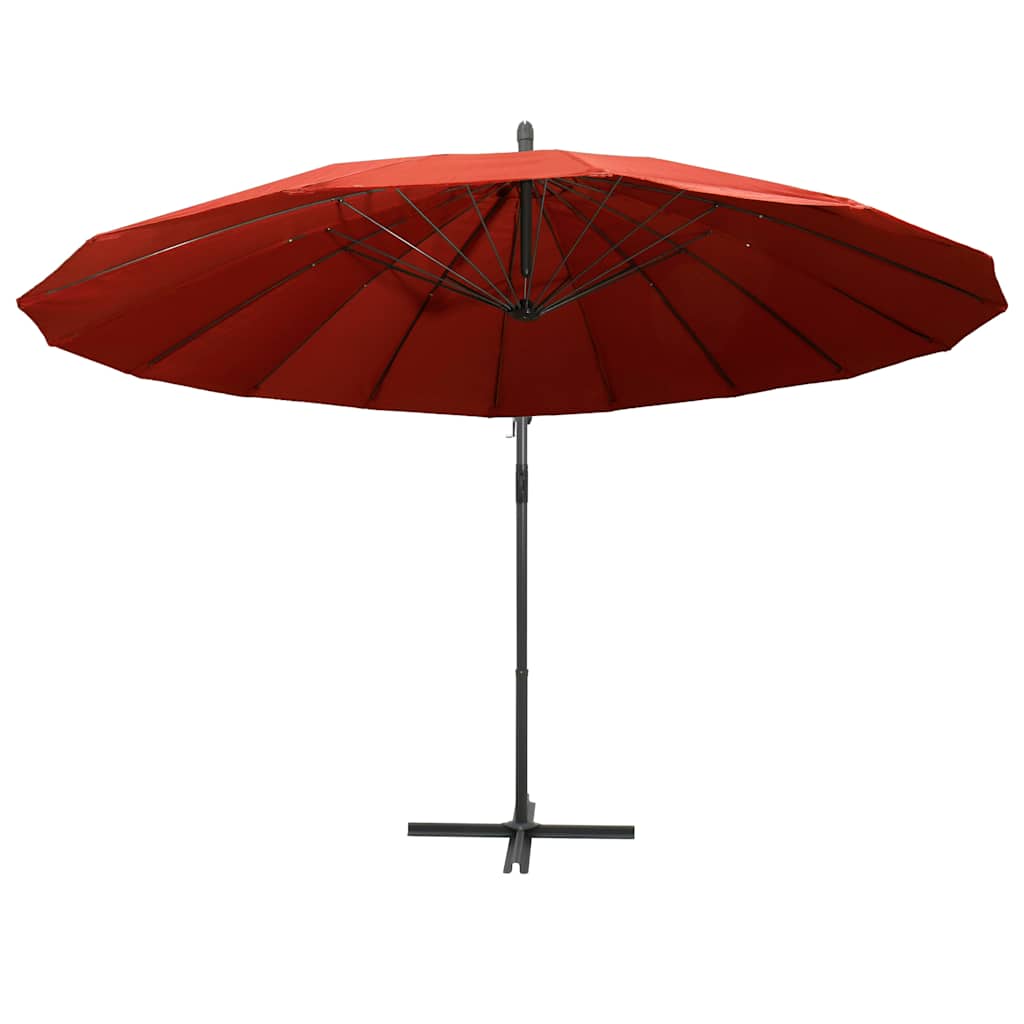 Vidaxl parasol flottant avec mât en aluminium 3 m terre cuite