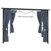 Vidaxl Arbor avec rideaux anthracite en acier 3x6 m