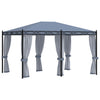Arbor vidaxl avec moustiques filets 3x4 m anthracite en acier