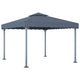 Vidaxl arbor 300x300 cm anthracite en aluminium