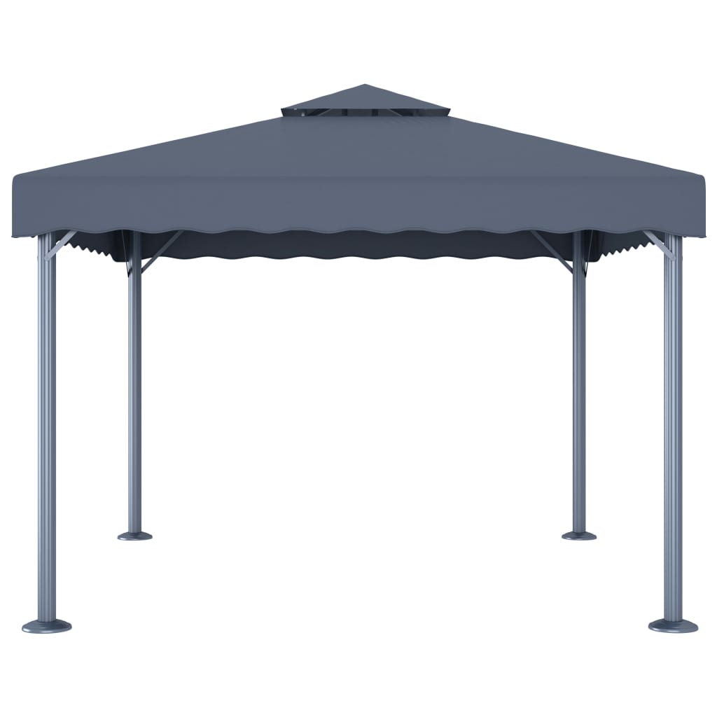 Vidaxl arbor 300x300 cm anthracite en aluminium