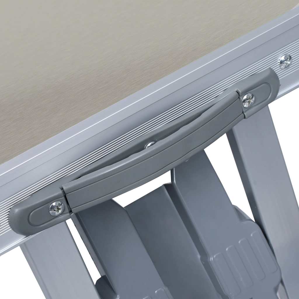 Table de camping Vidaxl pliable avec 4 sièges d'acier et d'aluminium