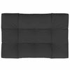 Coussin de palette vidaxl 120x80x12 cm tissu noir