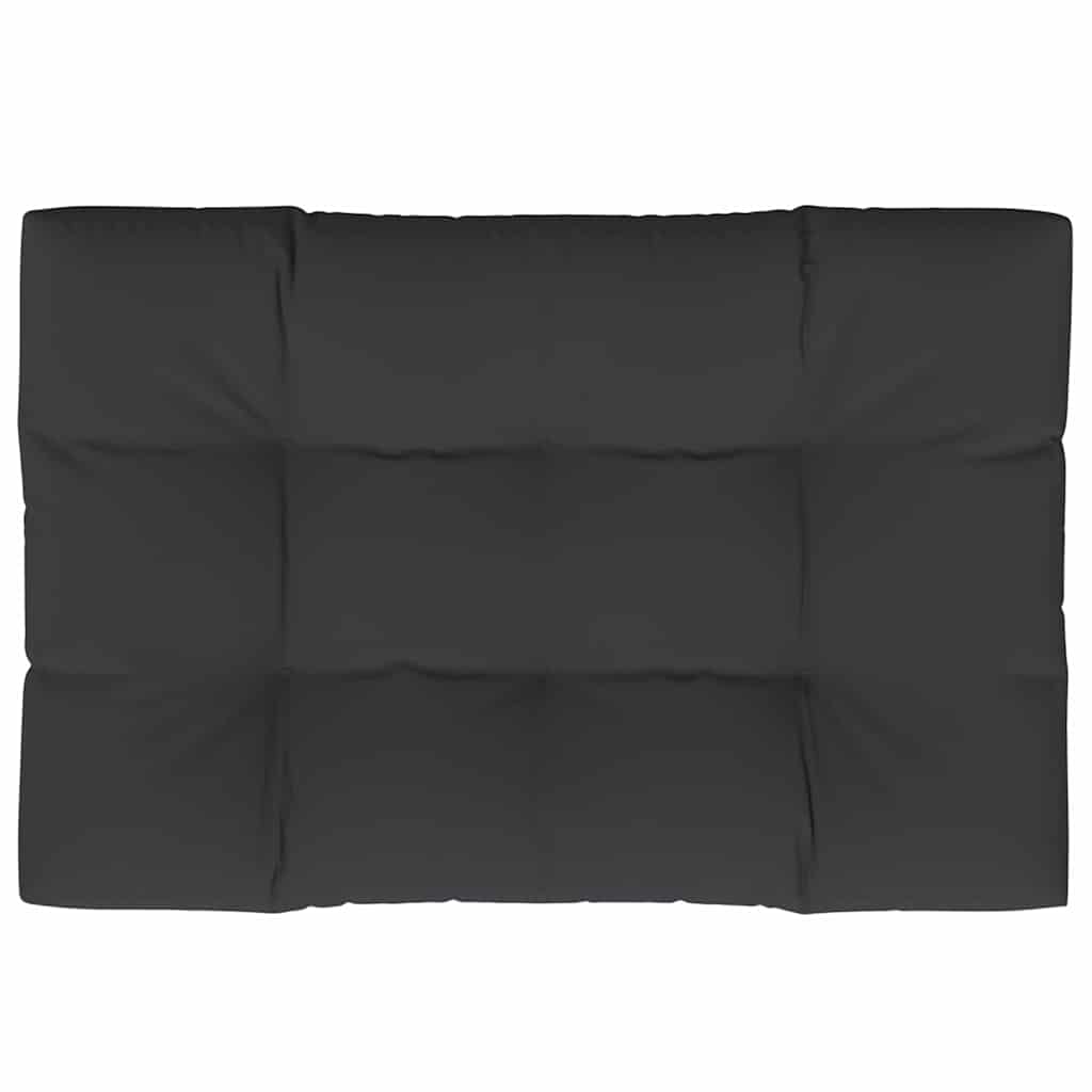 Coussin de palette vidaxl 120x80x12 cm tissu noir