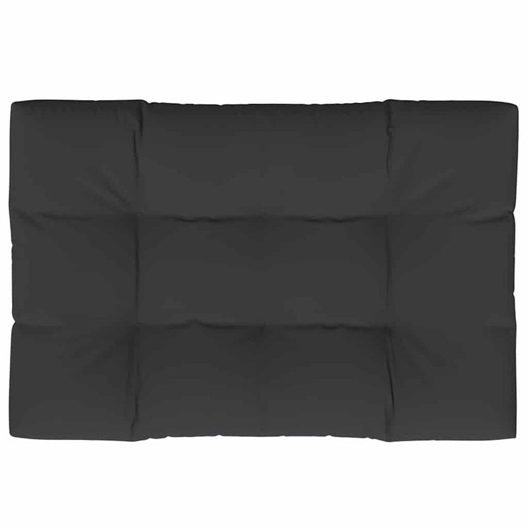 Coussin de palette vidaxl 120x80x12 cm tissu noir