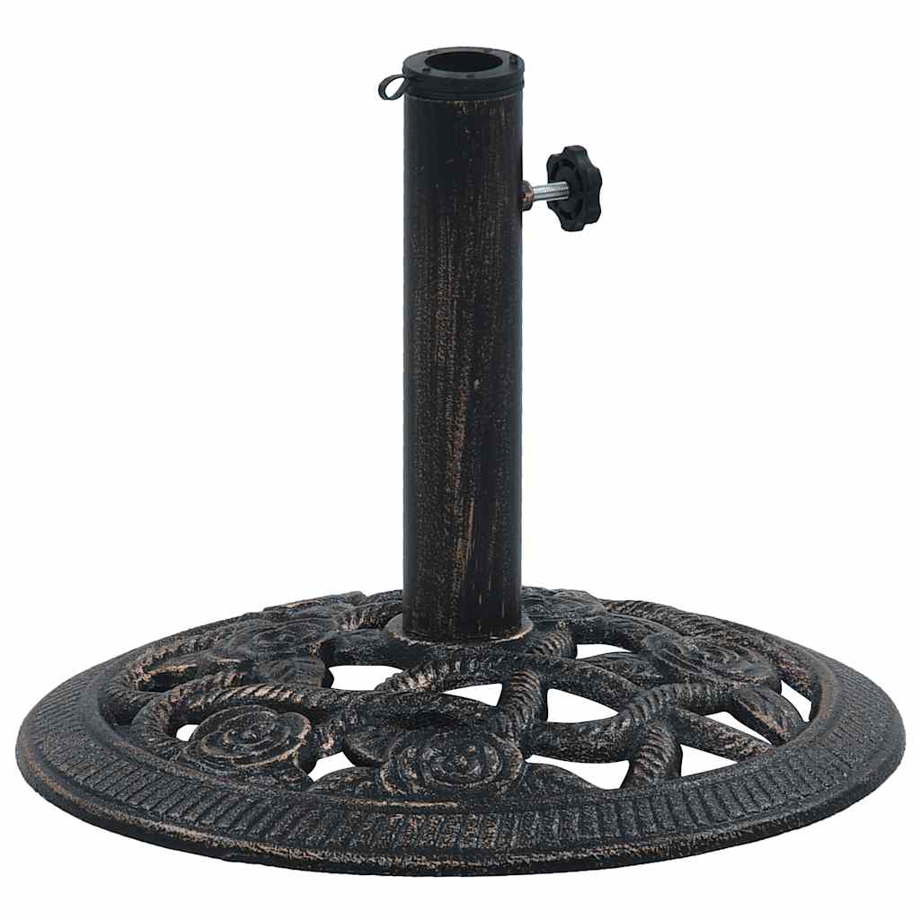 Vidaxl Parasol Foot 9 kg 40 cm en fonte en fonte noir et bronze de couleur