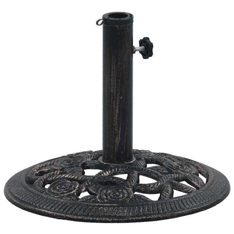 Vidaxl Parasol Foot 9 kg 40 cm en fonte en fonte noir et bronze de couleur
