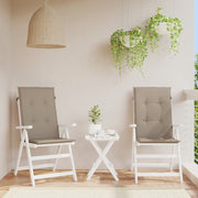 Coussins de chaise de jardin vidaxl 2 st dos haut 120x50x3 cm tissu taupe - afbeelding 1