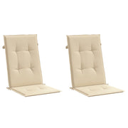 Coussins de chaise de jardin vidaxl 2 ST High arrière 120x50x3 cm en tissu beige - afbeelding 3