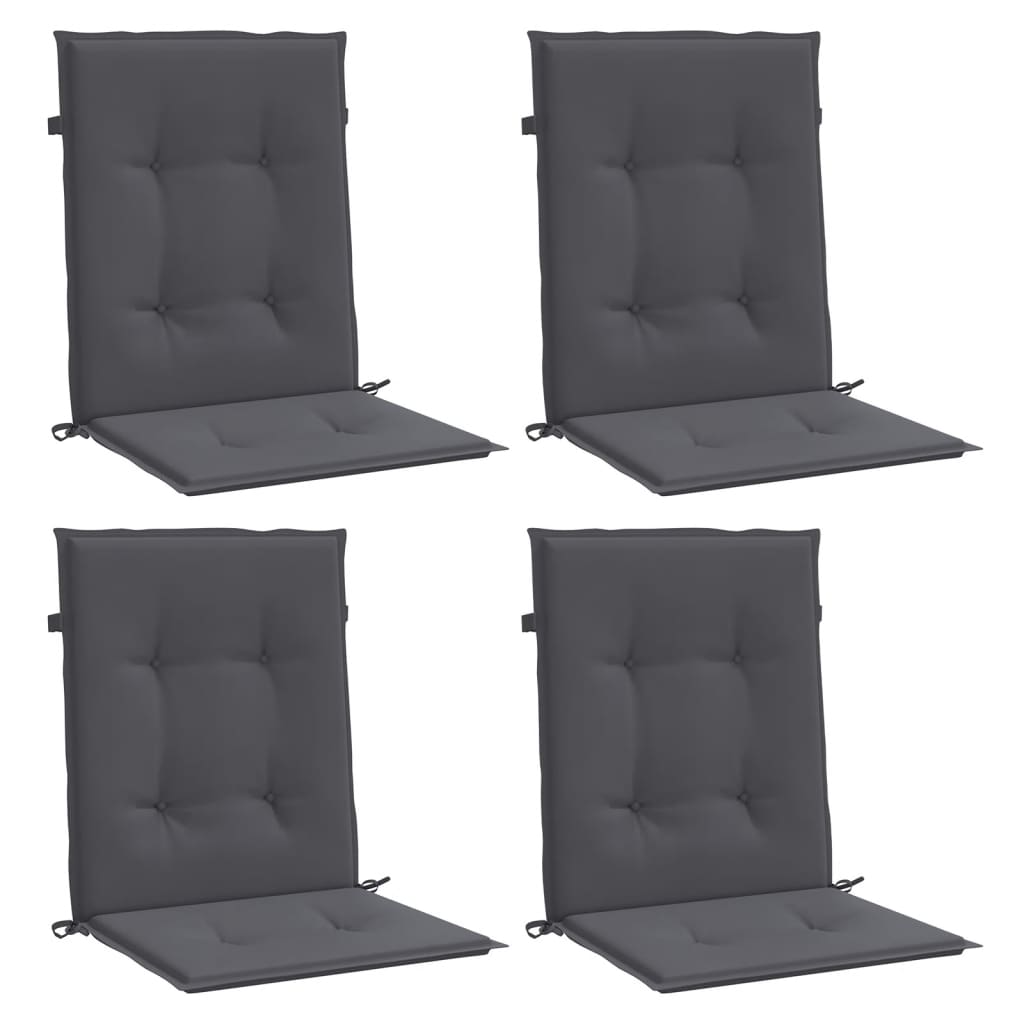 Coussin de chaise de jardin vidaxl Low dos oxford tissu anthracite couleur