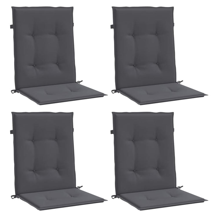 Coussin de chaise de jardin vidaxl Low dos oxford tissu anthracite couleur