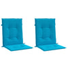 Vidaxl Garden Chair coussins Low Back 2 St 100x50x3 cm Oxford Fabric bleu