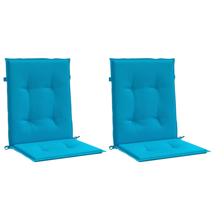 Vidaxl Garden Chair coussins Low Back 2 St 100x50x3 cm Oxford Fabric bleu
