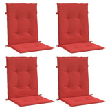 Vidaxl Garden Chair coussins Low Far 4 PCS 100x50x3 cm Oxford tissu rouge - afbeelding 3