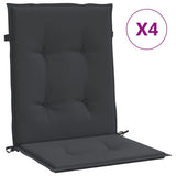 Coussins de chaise de jardin vidaxl Low dos 4 pcs 100x50x3 cm Oxford tissu noir - afbeelding 2