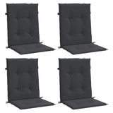 Coussins de chaise de jardin vidaxl Low dos 4 pcs 100x50x3 cm Oxford tissu noir - afbeelding 3