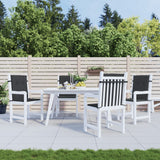 Coussins de chaise de jardin vidaxl Low dos 4 pcs 100x50x3 cm Oxford tissu noir - afbeelding 1