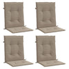 Vidaxl Garden Chair Cushions Low Far 4 PCS 100x50x3 cm Oxford Fabric Taupe