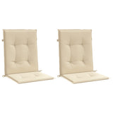 Coussins de chaise de jardin vidaxl bas arrière 2 st 100x50x3 cm oxford tissu beige - afbeelding 3