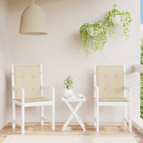 Coussins de chaise de jardin vidaxl bas arrière 2 st 100x50x3 cm oxford tissu beige - afbeelding 1