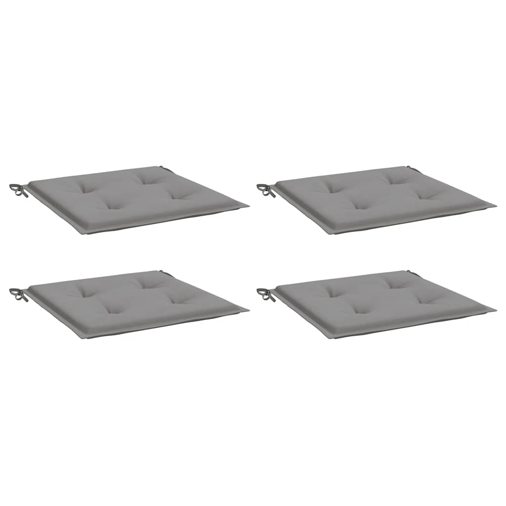 Coussins de chaise de jardin vidaxl 4 pcs 40x40x3 cm oxford tissu gris