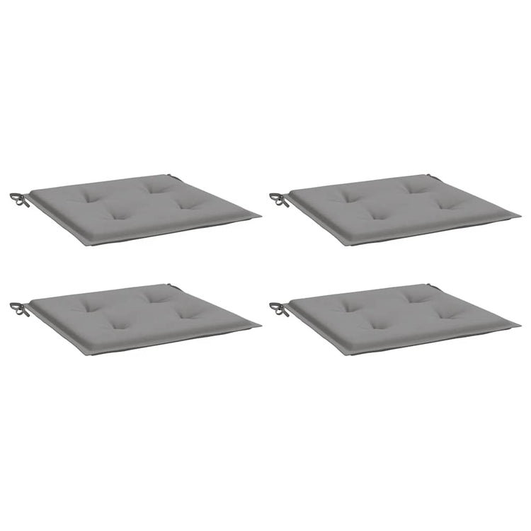 Coussins de chaise de jardin vidaxl 4 pcs 40x40x3 cm oxford tissu gris
