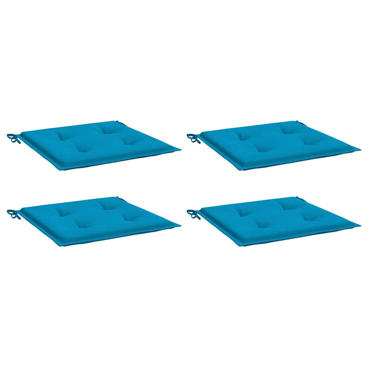 VidaXL coussins de chaise de jardin 4 pcs 40x40x4 cm tissu oxford bleu