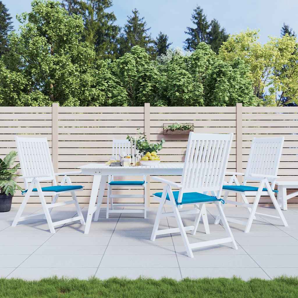 VidaXL coussins de chaise de jardin 4 pcs 40x40x4 cm tissu oxford bleu