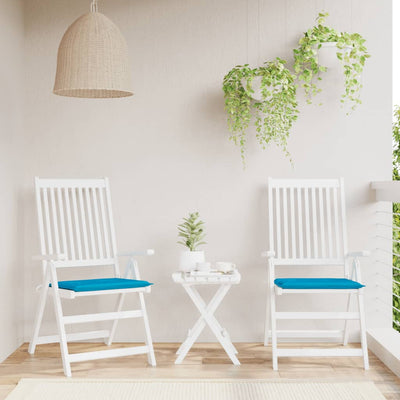 Coussins de chaise de jardin vidaxl 2 st 50x50x3 cm tissu bleu