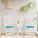 Coussins de chaise de jardin vidaxl 2 st 50x50x3 cm tissu bleu