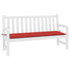 Vidaxl jardin banc coussin 200x50x3 cm oxford tissu rouge